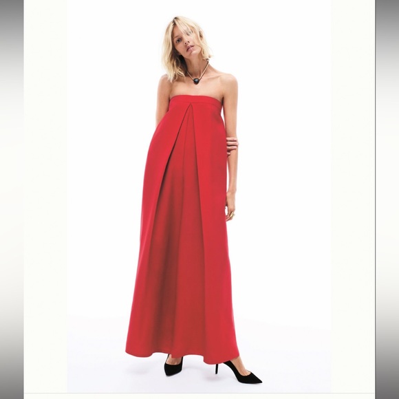 ANTHROPOLOGIE AMANDI Red Carolyn Wide-Leg Jumpsuit Sz Med NWT - Picture 1 of 8